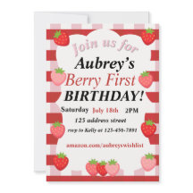 Invitation pour le premier anniversaire de berry