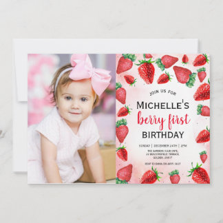 Invitation pour le premier anniversaire de Berry,