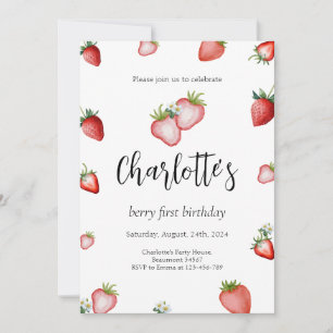 Invitation pour le premier anniversaire de Berry