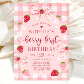 Invitation pour le premier anniversaire de Berry, 