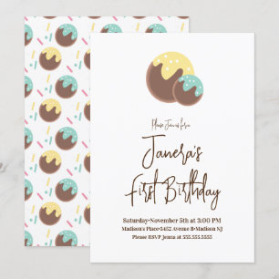 Invitation pour le premier anniversaire de Boules