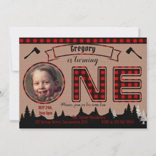 Invitation pour le premier anniversaire de bûchero