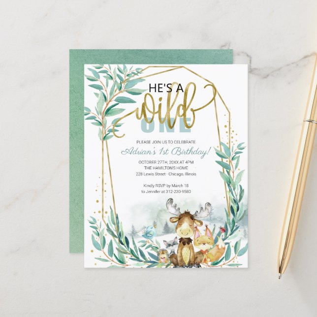 Invitation pour le premier anniversaire de "Budget (Devant/Arrière en situation)