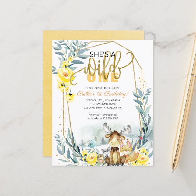 Invitation pour le premier anniversaire de "Budget (Devant/Arrière en situation)