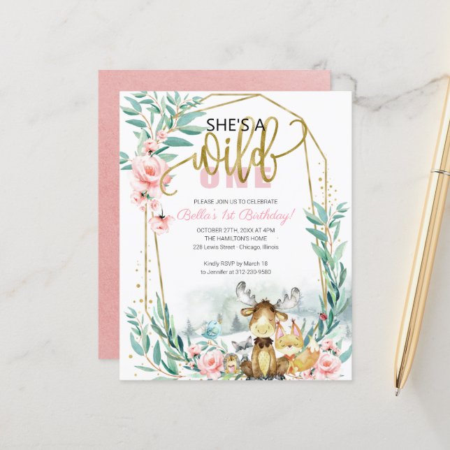 Invitation pour le premier anniversaire de "Budget (Devant/Arrière en situation)