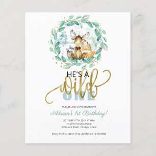 Invitation pour le premier anniversaire de Budget