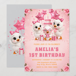Invitation pour le premier anniversaire de Caneton