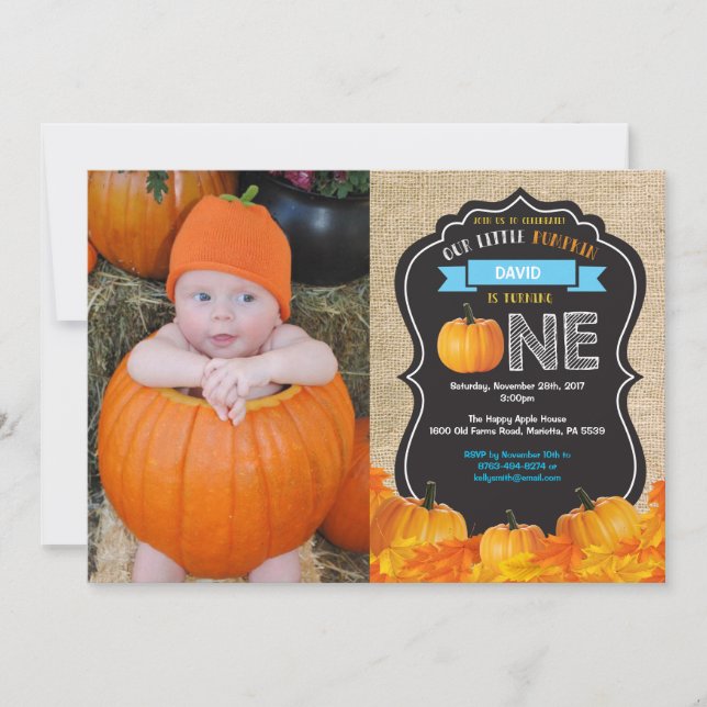 Invitation pour le premier anniversaire de Citroui (Devant)