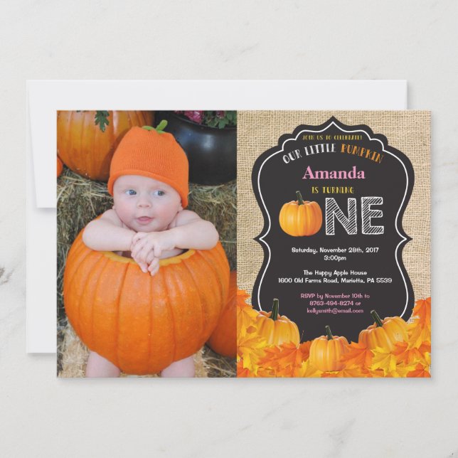 Invitation pour le premier anniversaire de Citroui (Devant)
