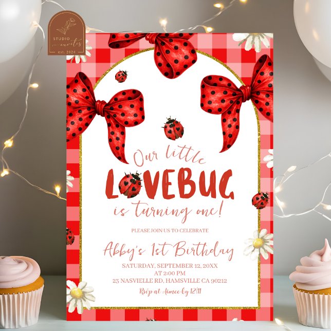 Invitation pour le premier anniversaire de Coquett (Créateur téléchargé)
