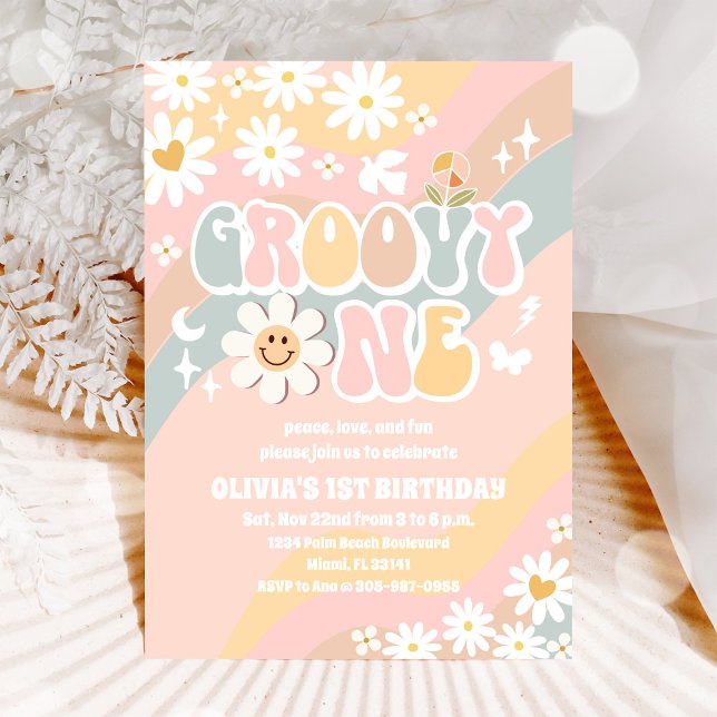 Invitation pour le premier anniversaire de Daisy G (Créateur téléchargé)