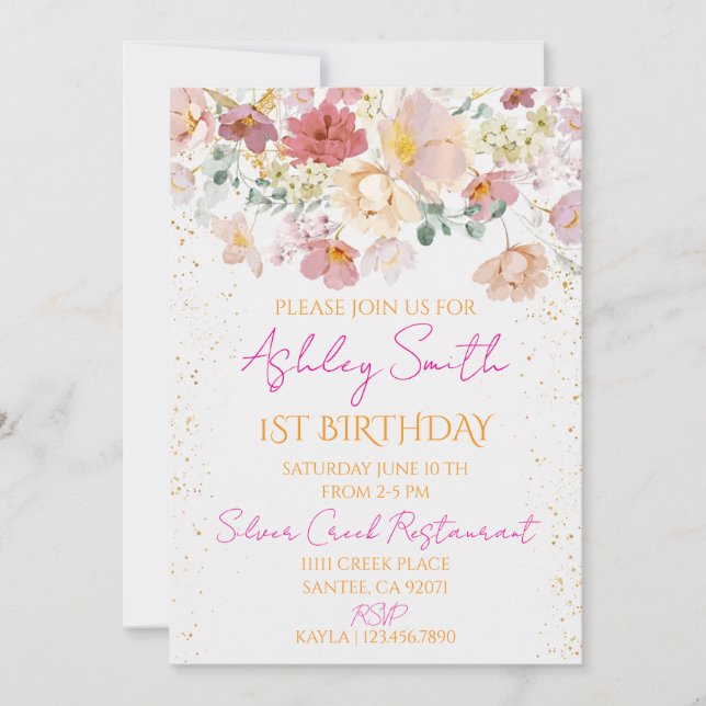 Invitation pour le premier anniversaire de Dloral (Devant)