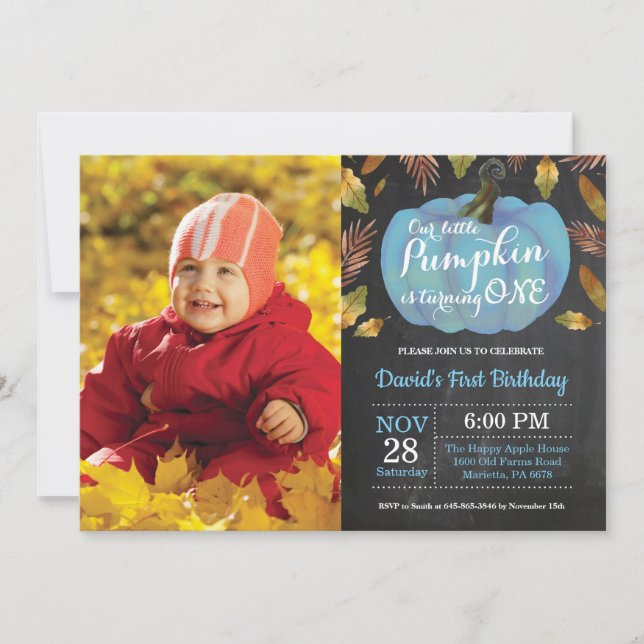 Invitation pour le premier anniversaire de garçon  (Devant)