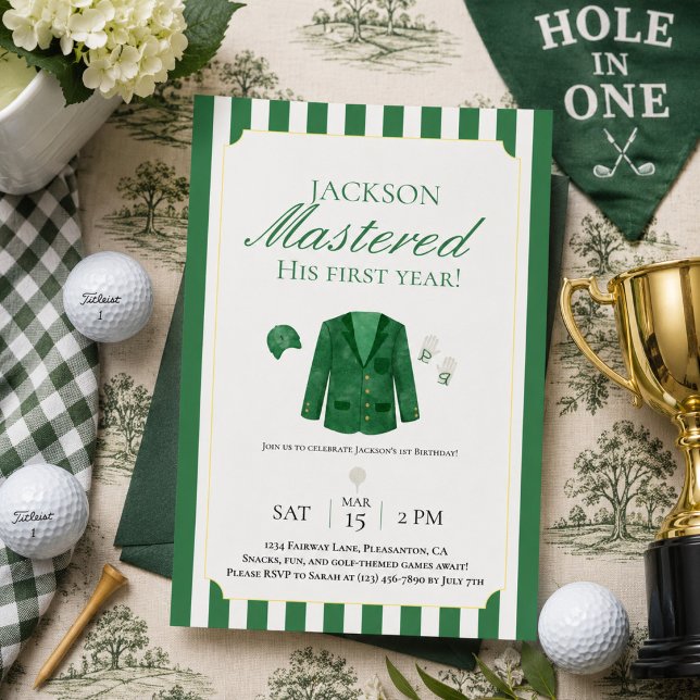 Invitation pour le premier anniversaire de Golf Gr (Créateur téléchargé)