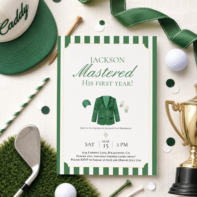 Invitation pour le premier anniversaire de Golf Gr (Créateur téléchargé)