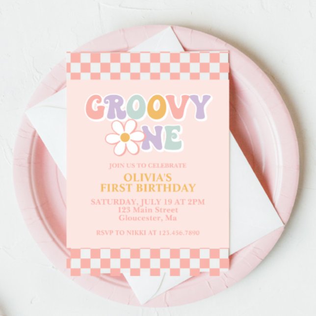 Invitation pour le premier anniversaire de Groovy  (Créateur téléchargé)