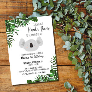 Invitation pour le premier anniversaire de Koala B