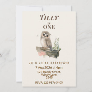 Invitation pour le premier anniversaire de la chou