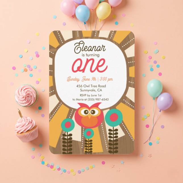 Invitation pour le premier anniversaire de la chou (Créateur téléchargé)
