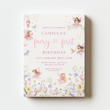 Invitation pour le premier anniversaire de la fée