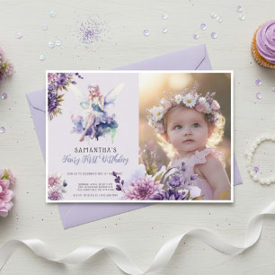 Invitation pour le premier anniversaire de la fée