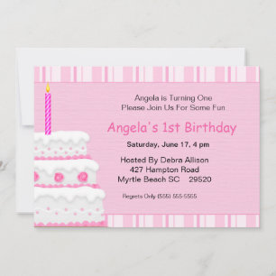Invitation pour le premier anniversaire de la fill