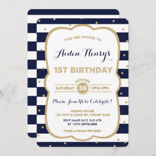 Invitation pour le premier anniversaire de la Mari