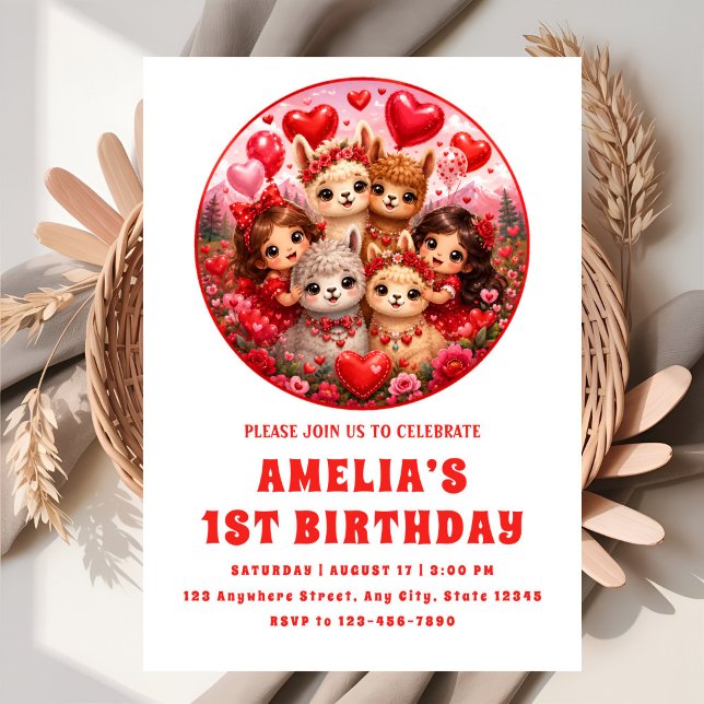Invitation pour le premier anniversaire de la mign (Créateur téléchargé)