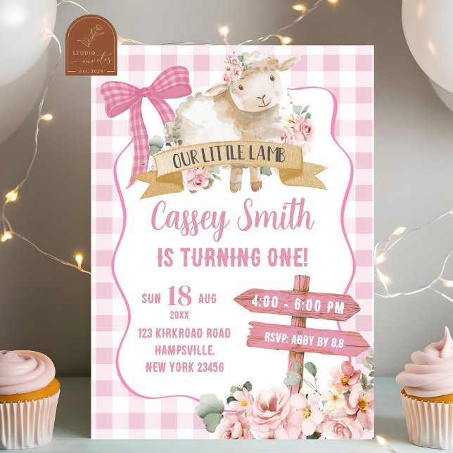 Invitation pour le premier anniversaire de la peti (Créateur téléchargé)
