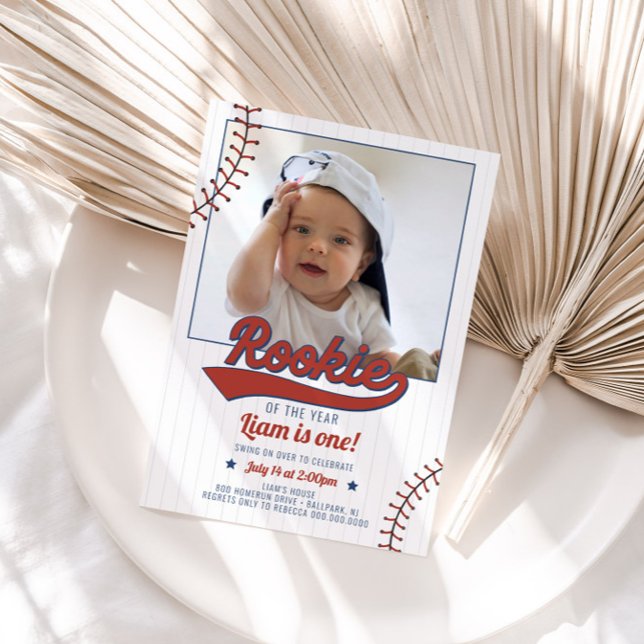 Invitation pour le premier anniversaire de la recr (Rookie of the Year Birthday Invitation)