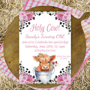 Invitation pour le premier anniversaire de la vach
