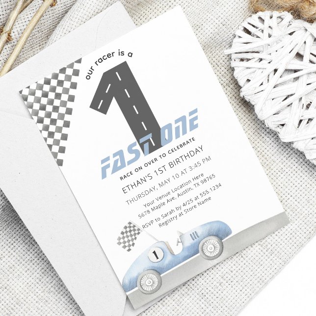 Invitation pour le premier anniversaire de la voit (Créateur téléchargé)