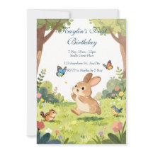 Invitation pour le premier anniversaire de Lapin M