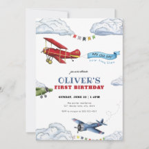 Invitation pour le premier anniversaire de l'avion
