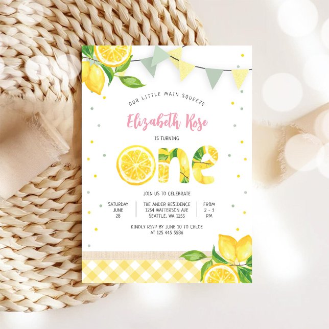 Invitation pour le premier anniversaire de Lemon (Créateur téléchargé)