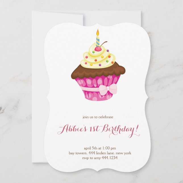 Invitation pour le premier anniversaire de Little  (Devant)