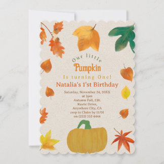 Invitation pour le premier anniversaire de Little
