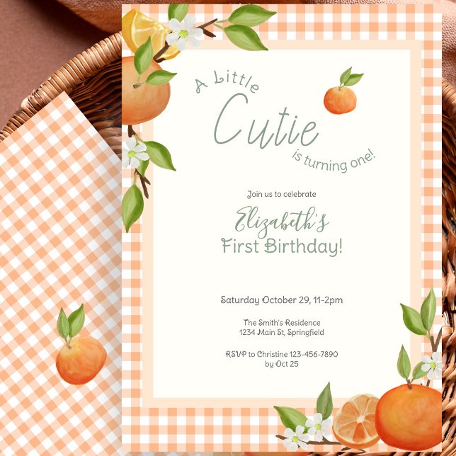 Invitation pour le premier anniversaire de Little  (Créateur téléchargé)