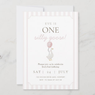 Invitation pour le premier anniversaire de l'oie s