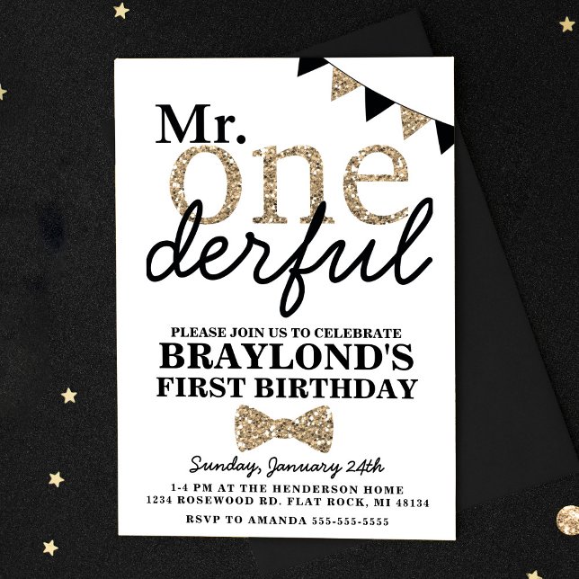 Invitation pour le premier anniversaire de M. Oned (Créateur téléchargé)
