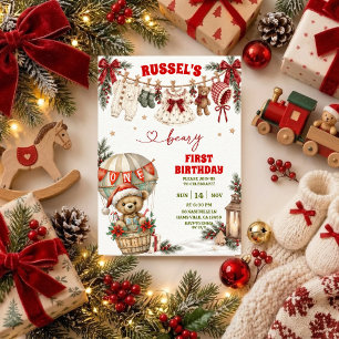 Invitation pour le premier anniversaire de Noël