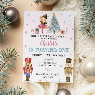 Invitation pour le premier anniversaire de Noël Ca