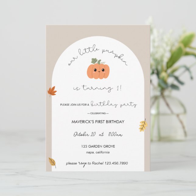 Invitation pour le premier anniversaire de notre p (Debout devant)