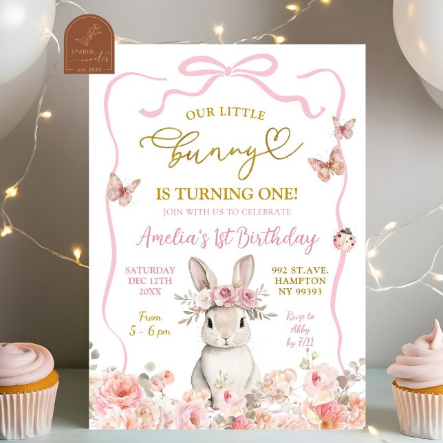 Invitation pour le premier anniversaire de notre p (Créateur téléchargé)
