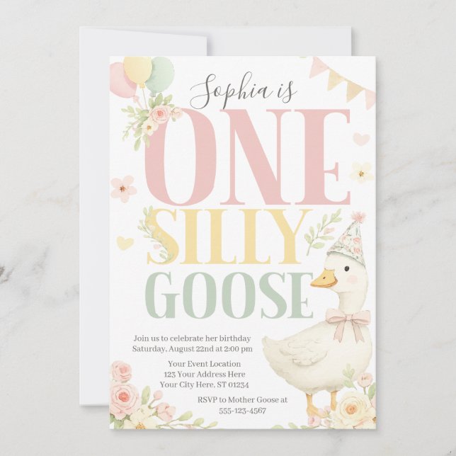 Invitation pour le premier anniversaire de One Sil (Devant)