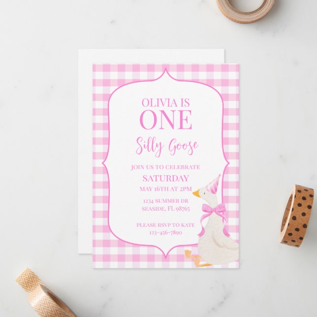 Invitation pour le premier anniversaire de One Sil (Devant/Arrière en situation)