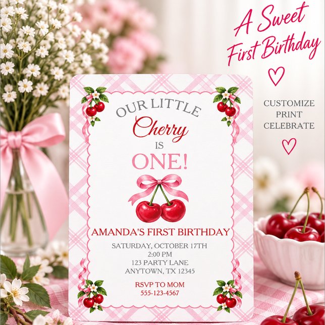 Invitation pour le premier anniversaire de One Swe (Créateur téléchargé)