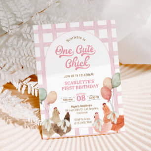 Invitation pour le premier anniversaire de Poussin