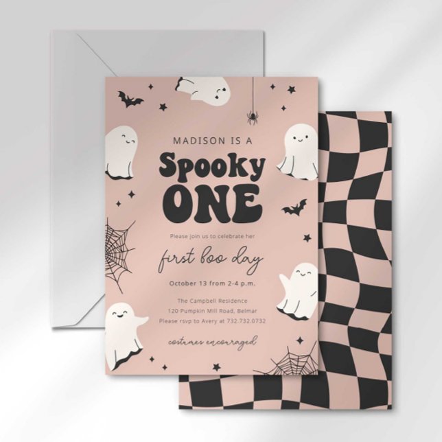 Invitation pour le premier anniversaire de Spooky  (Créateur téléchargé)