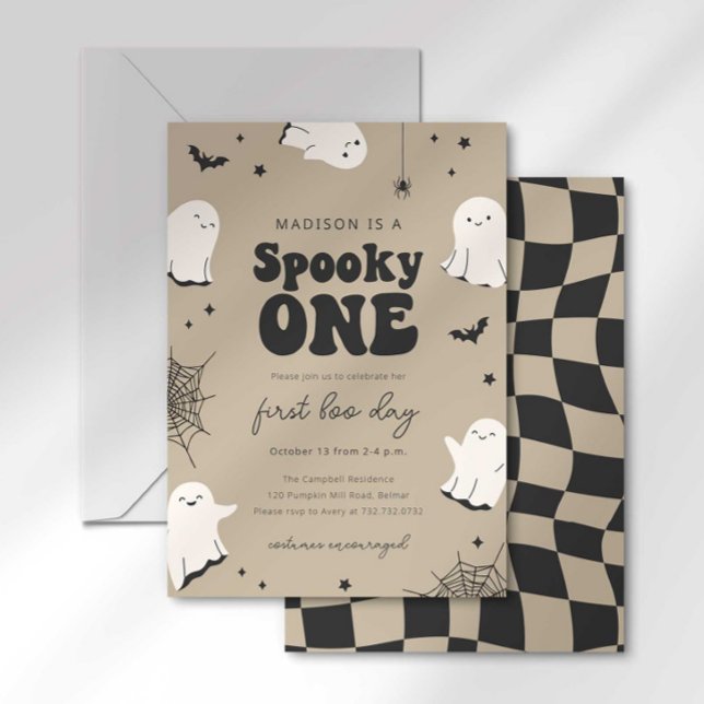 Invitation pour le premier anniversaire de Spooky  (Créateur téléchargé)